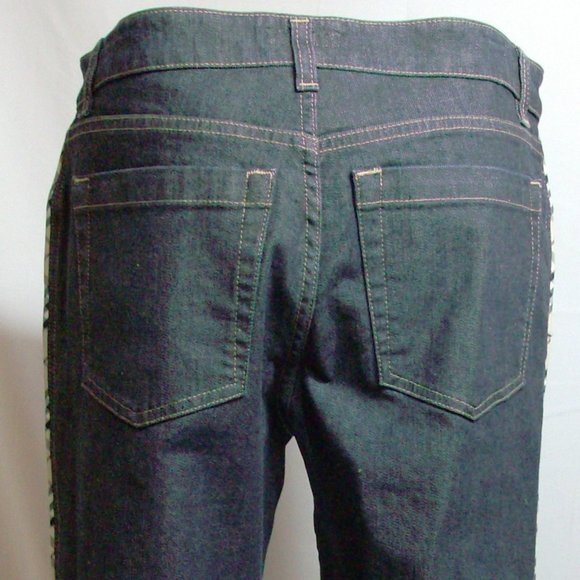 Burberry Jean with Nova Check leg trim.  Size 10.  Never worn, tags attached - Picture 4 of 10